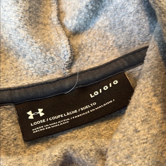 Under Armour Gray and White Turtleneck Sweatshirt - Picture 3 of 7